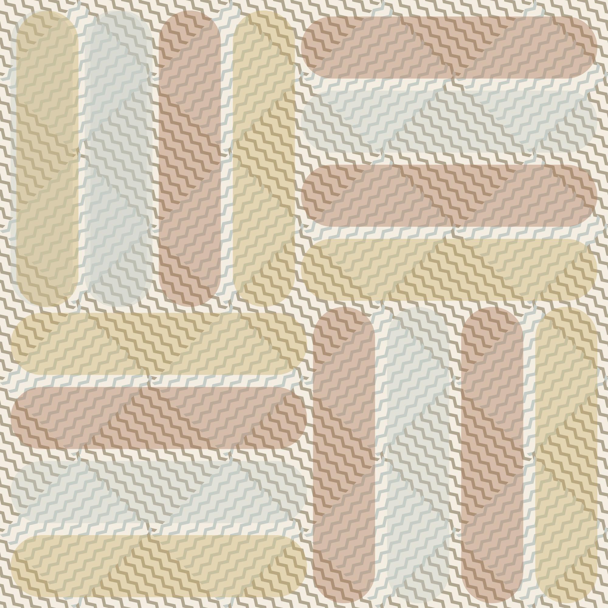 geometric sampler in muted tones